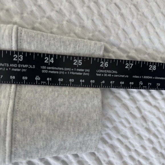 L.L. Bean Quilted Full Zip Sweatshirt Women Sz L Jacket Long Sleeve Gray 508104 - Picture 10 of 16